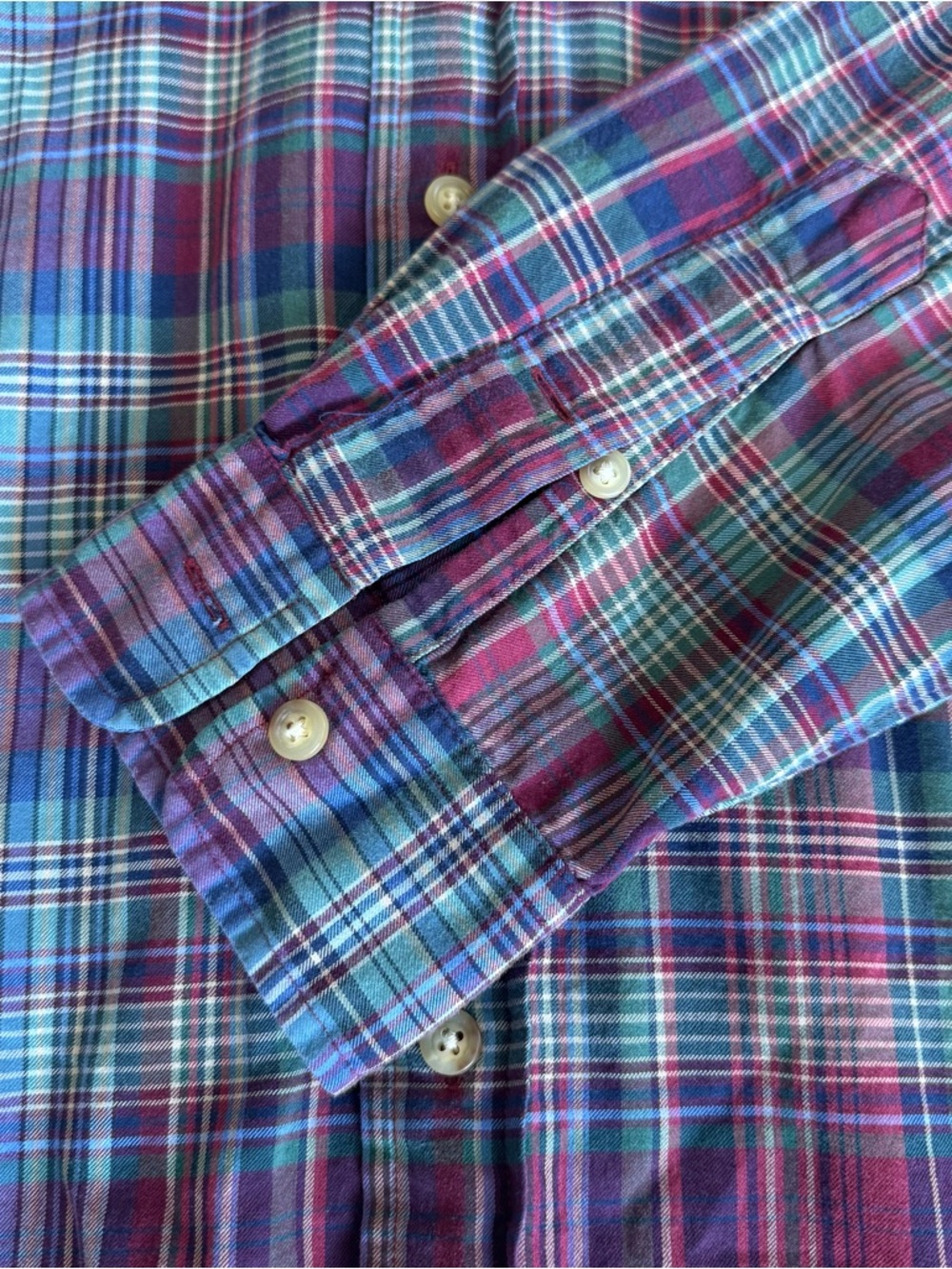 Polo Ralph Lauren Plaid Oxford Button Down Shirt Men’s Small 100% Cotton Classic - Picture 6 of 12